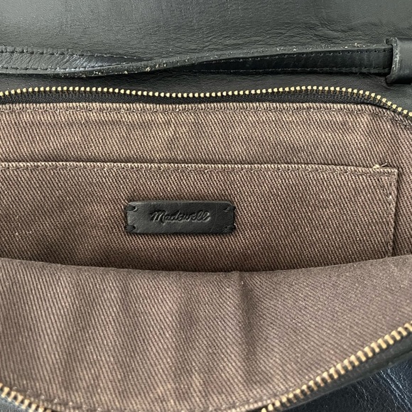 Madewell The Morgan Leather Crossbody Bag Clutch Black with Mirror Boho Concert - Picture 6 of 8